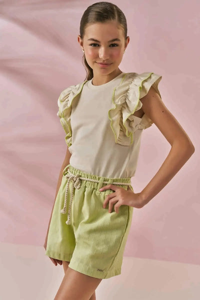 Shorts em Linho Milano 87577 Lilimoon Teen Menina