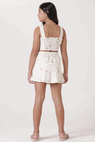 Conjunto de Top Cropped e Saia em Sarja com Elastano 87790 Lilimoon Teen Menina