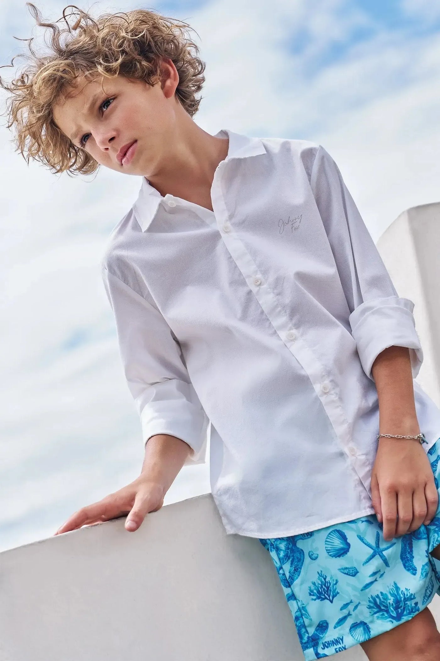 Bermuda Boxer em Nylon Ergonomic com Elastano 88771 Johnny Fox Teen Menino