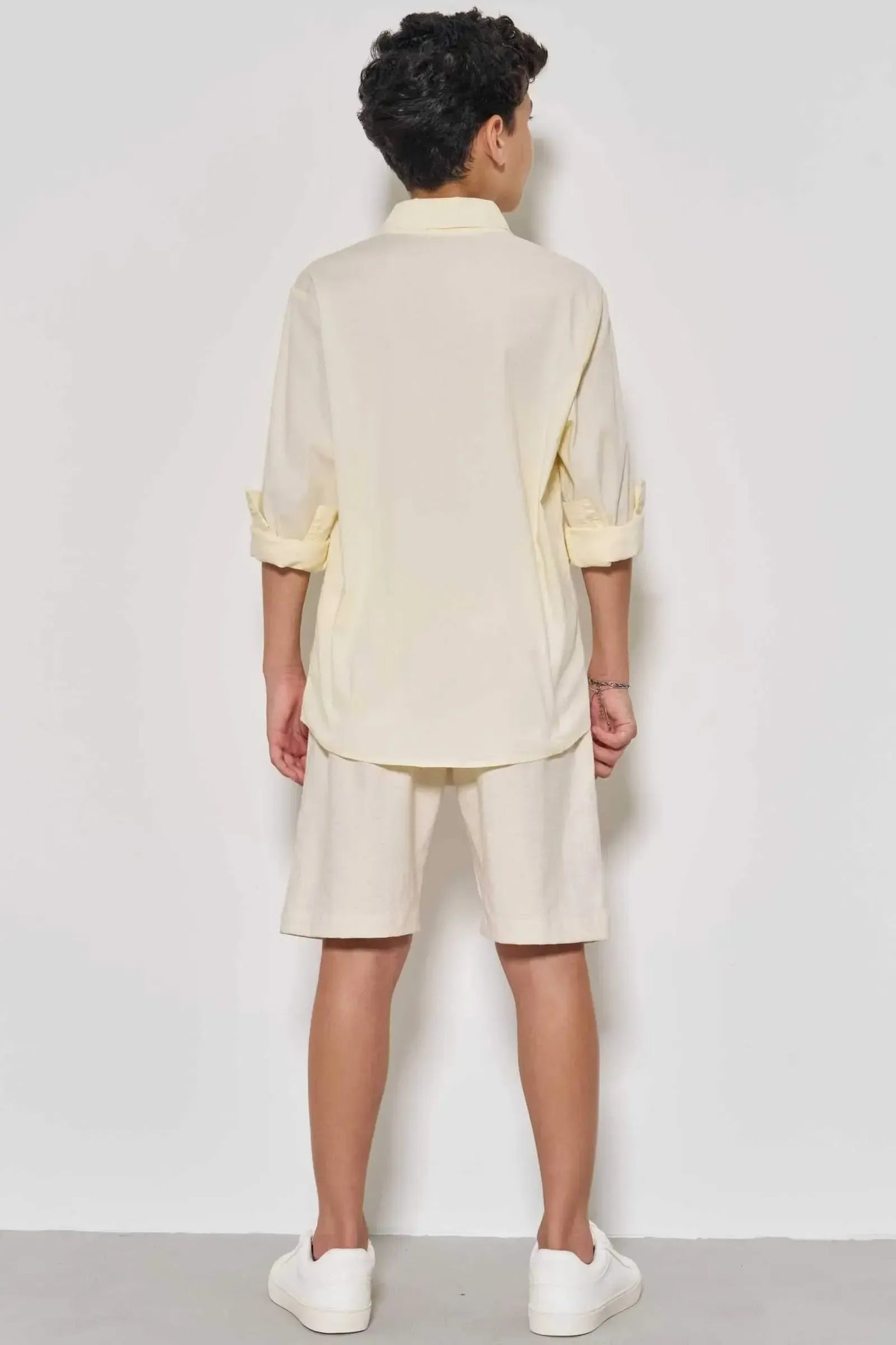 Bermuda em Linho Santorine com Elastano 86823 Johnny Fox Teen Menino