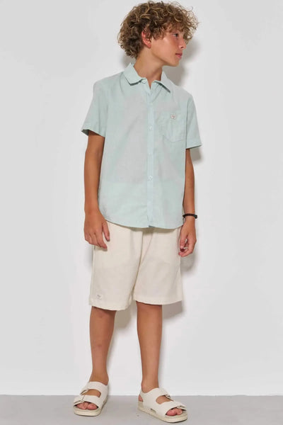 Bermuda em Linho Santorine com Elastano 86823 Johnny Fox Teen Menino