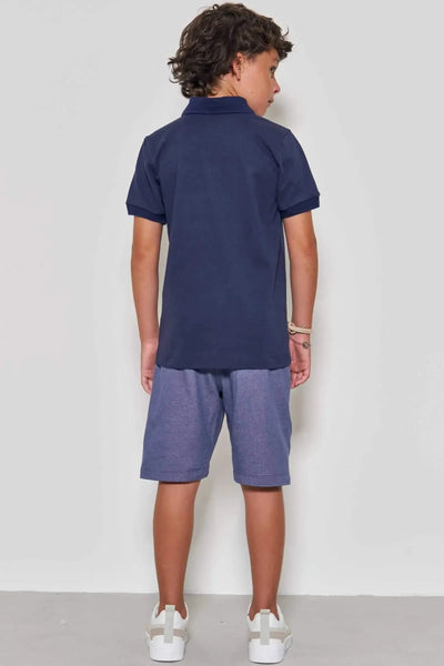 Bermuda em Malha Denim com Elastano 88763 Johnny Fox Teen Menino