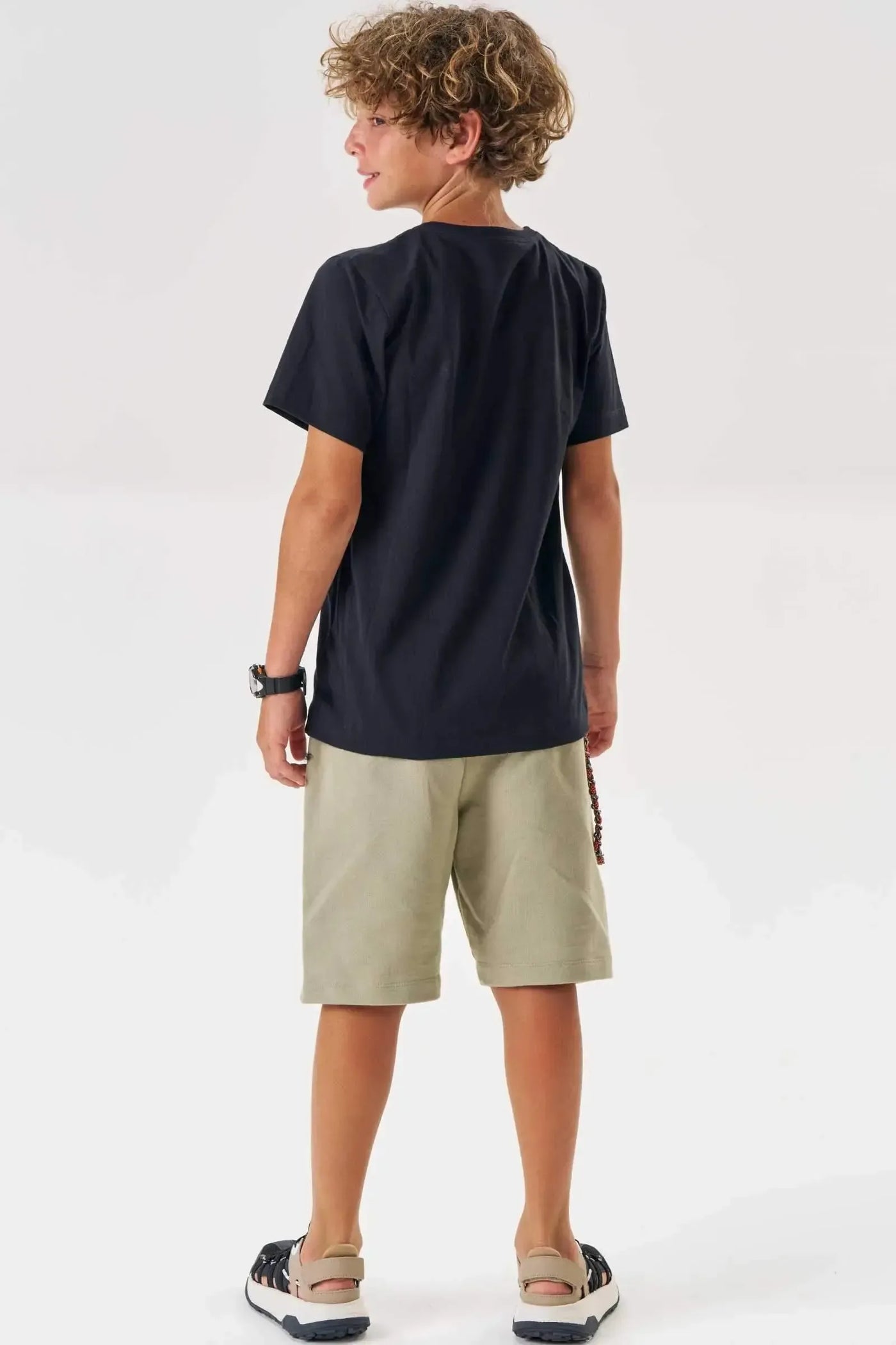 Bermuda em Moletom sem Pelúcia 87065 Johnny Fox Teen Menino