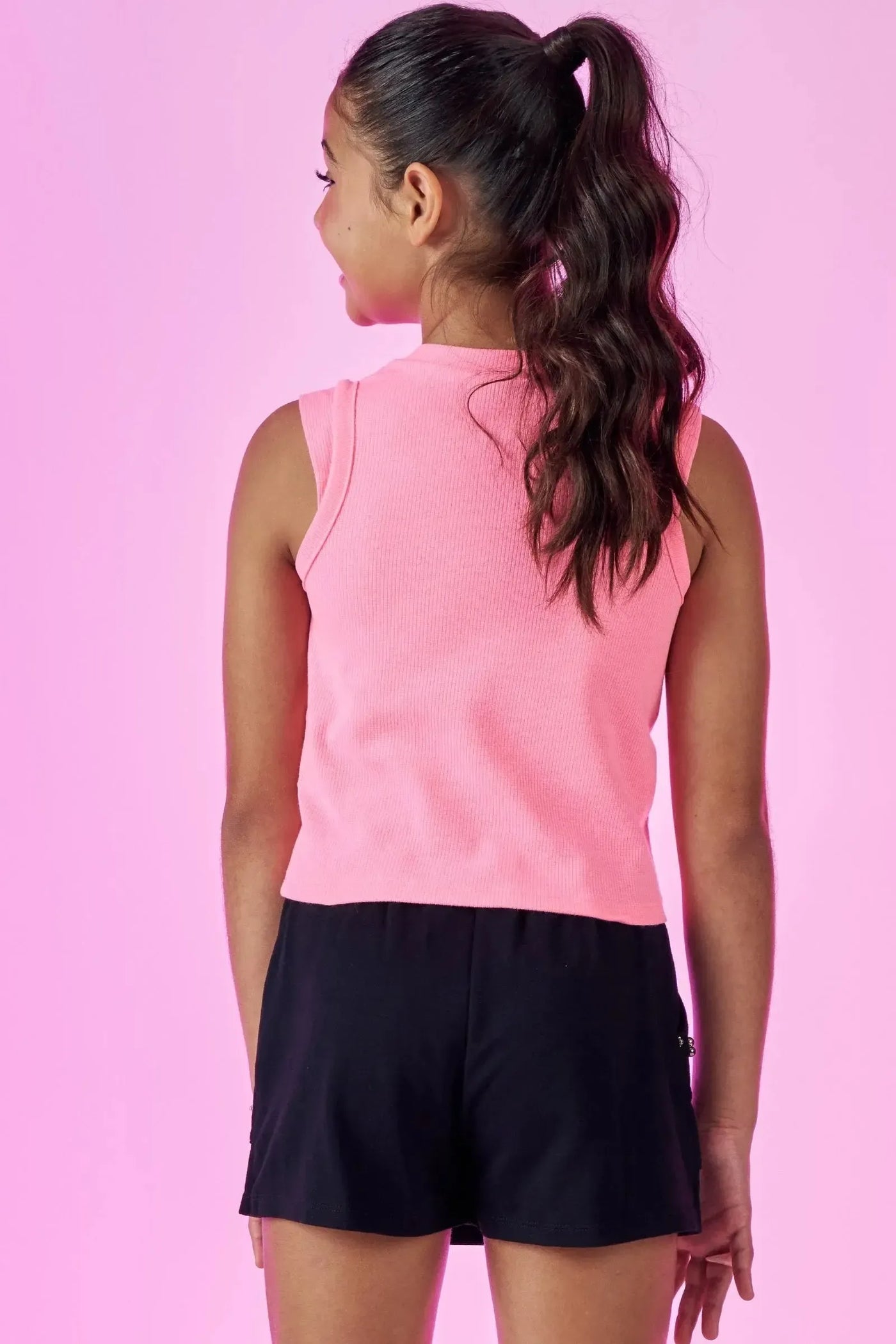 Blusa Regata Boxy em Canelado Liz 86904 Vic&Vicky Teen Menina