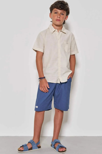 Camisa em Linho Deluxe 86845 Johnny Fox Teen Menino