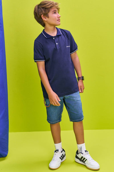 Camisa Polo em Meia Malha 77290 Johnny Fox