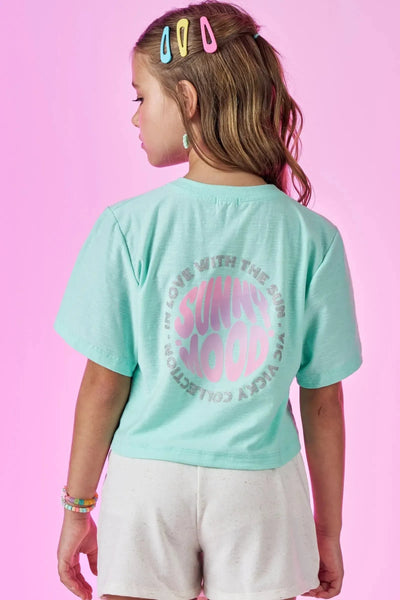 Camiseta Boxy Over em Malha Flamê 86892 Vic&Vicky Teen Menina