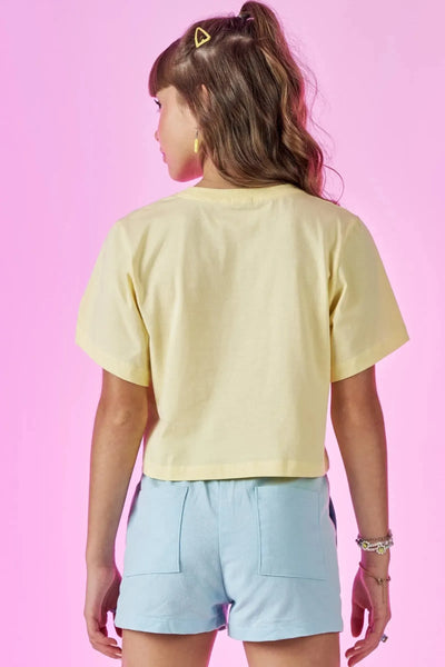 Camiseta Boxy Over em Meia Malha 86893 Vic&Vicky Teen Menina