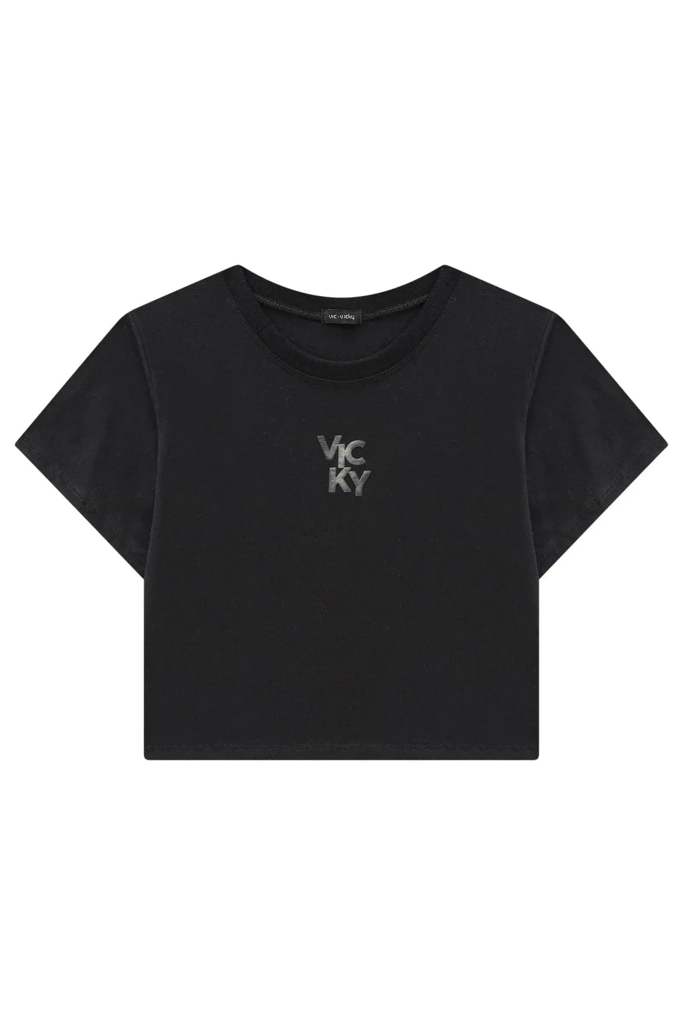 Camiseta Boxy Over em Meia Malha 87147 Vic&Vicky Teen Menina