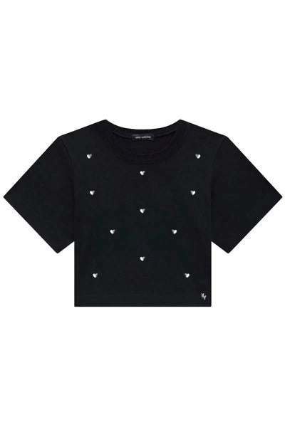 Camiseta Boxy Over em Meia Malha 90455 Vic&Vicky Teen Menina