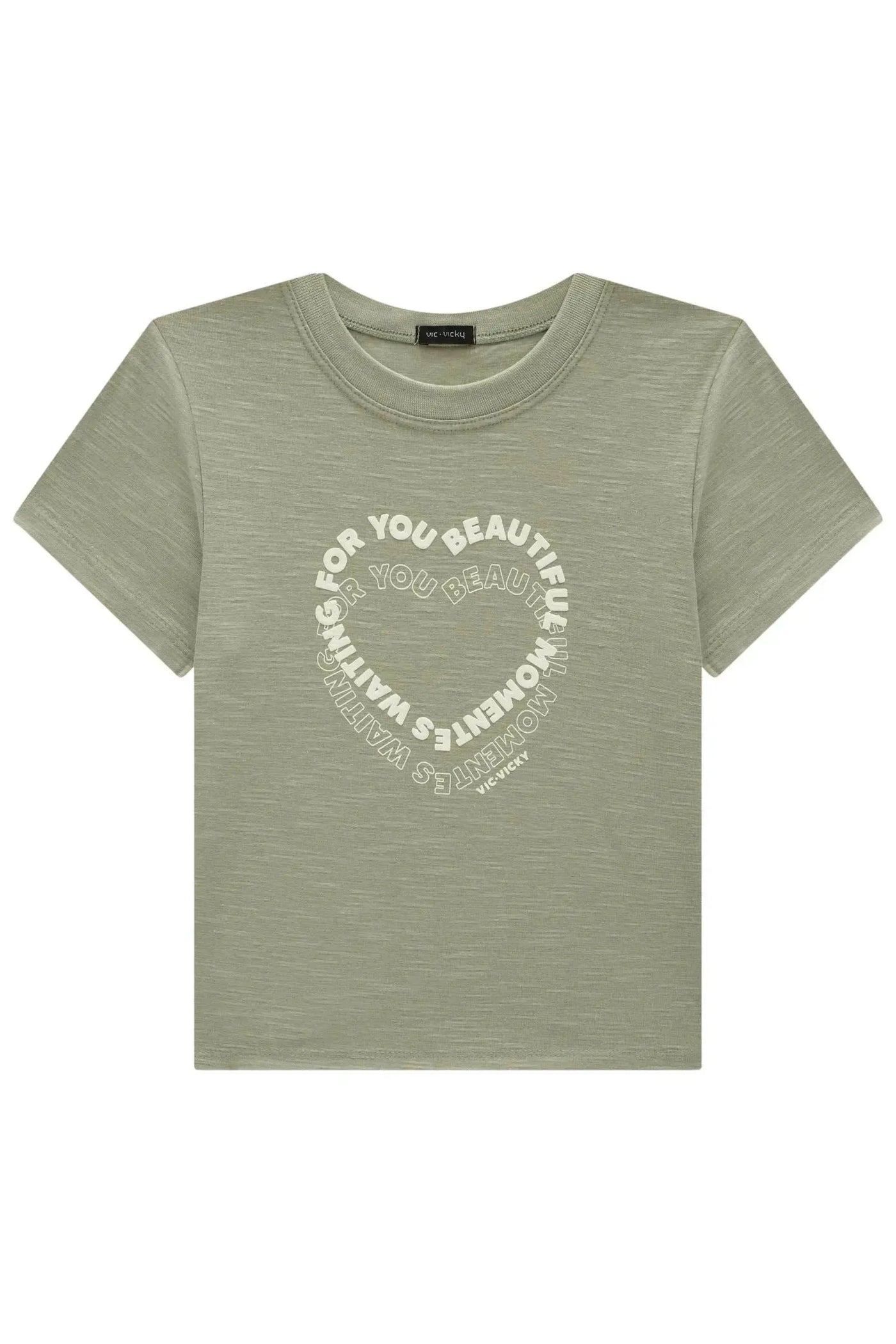 Camiseta Comfy em Malha Flamê 87125 Vic&Vicky Teen Menina