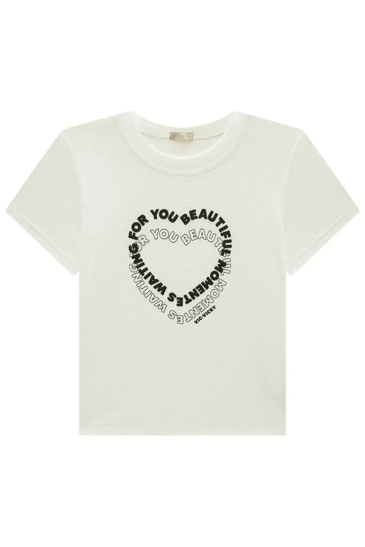 Camiseta Comfy em Malha Flamê 87125 Vic&Vicky Teen Menina