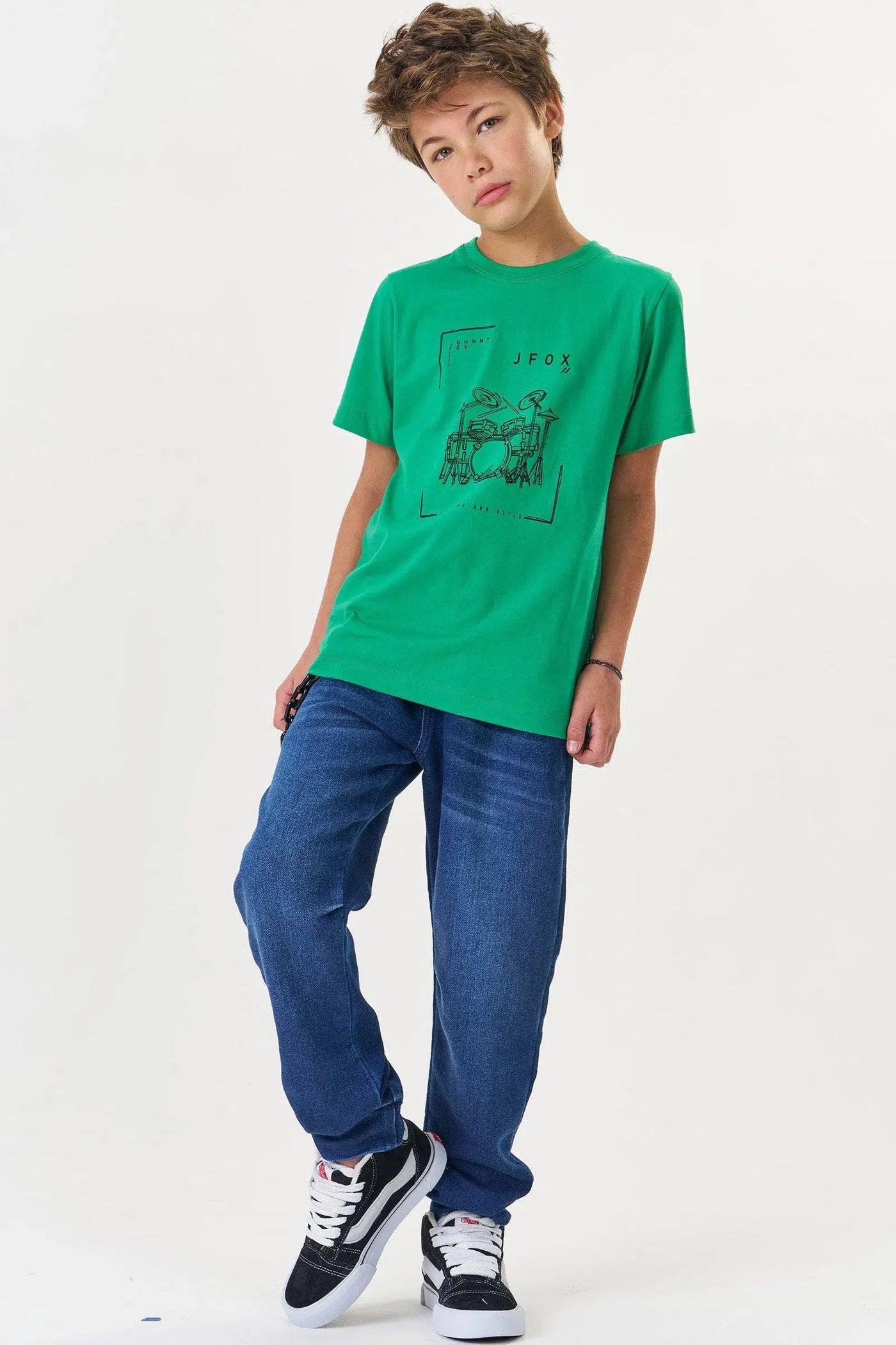 Camiseta Teen Menino em Meia Malha 82249 Johnny Fox