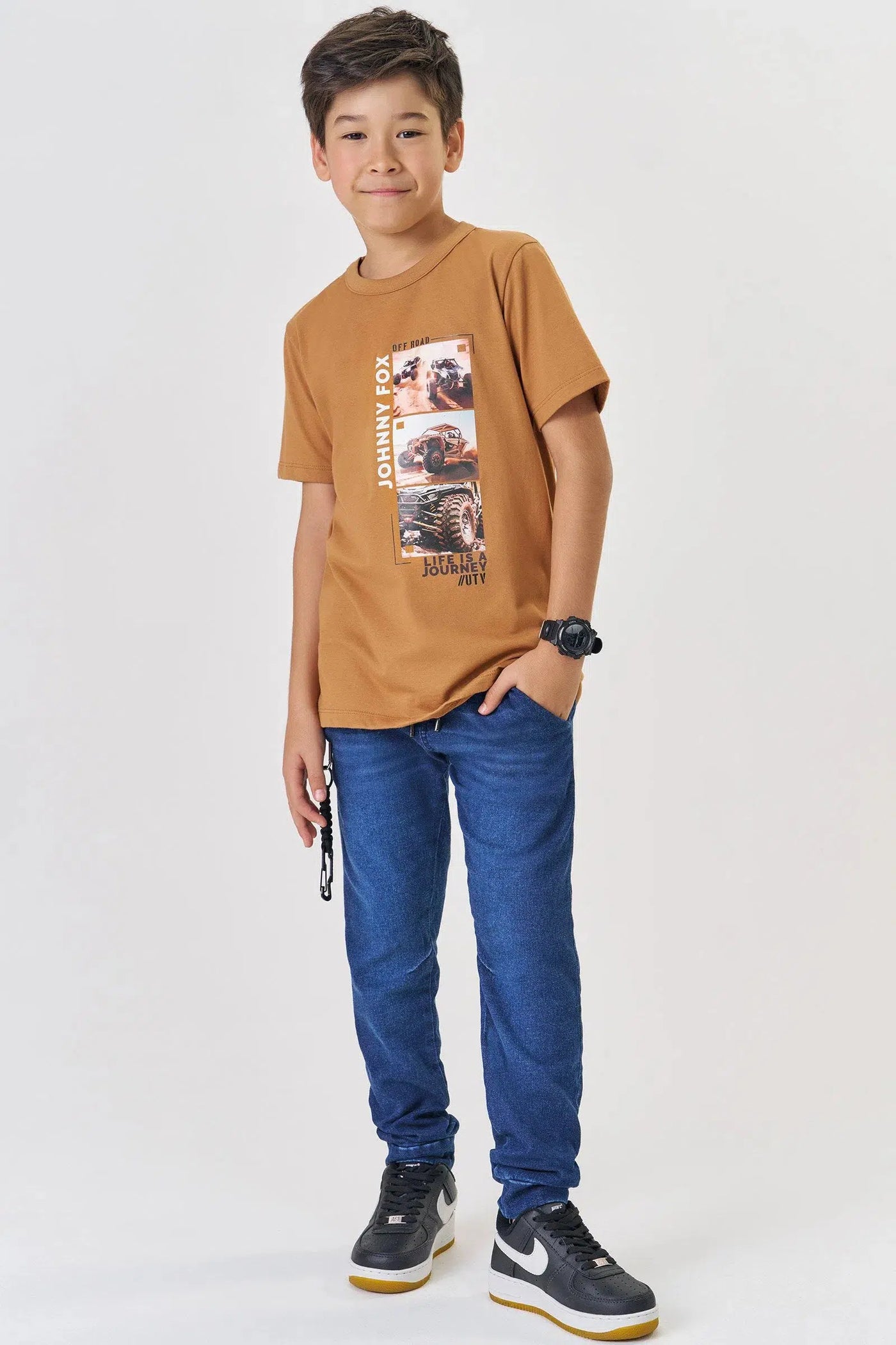 Camiseta Teen Menino em Meia Malha 82270 Johnny Fox