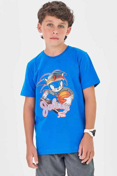 Camiseta em Meia Malha 86314 Johnny Fox Teen Menino