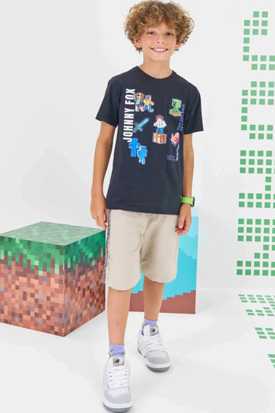 Camiseta em Meia Malha 86317 Johnny Fox Teen Menino