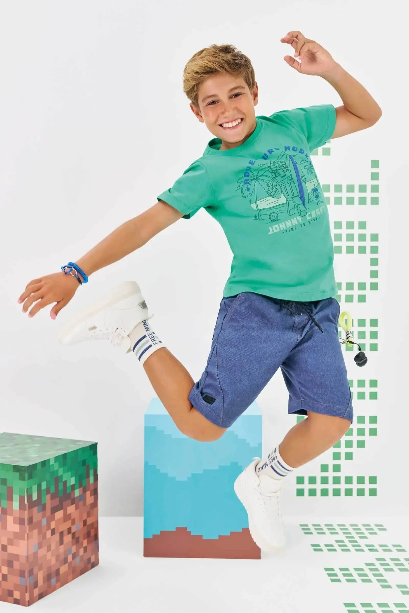 Camiseta em Meia Malha 86318 Johnny Fox Teen Menino