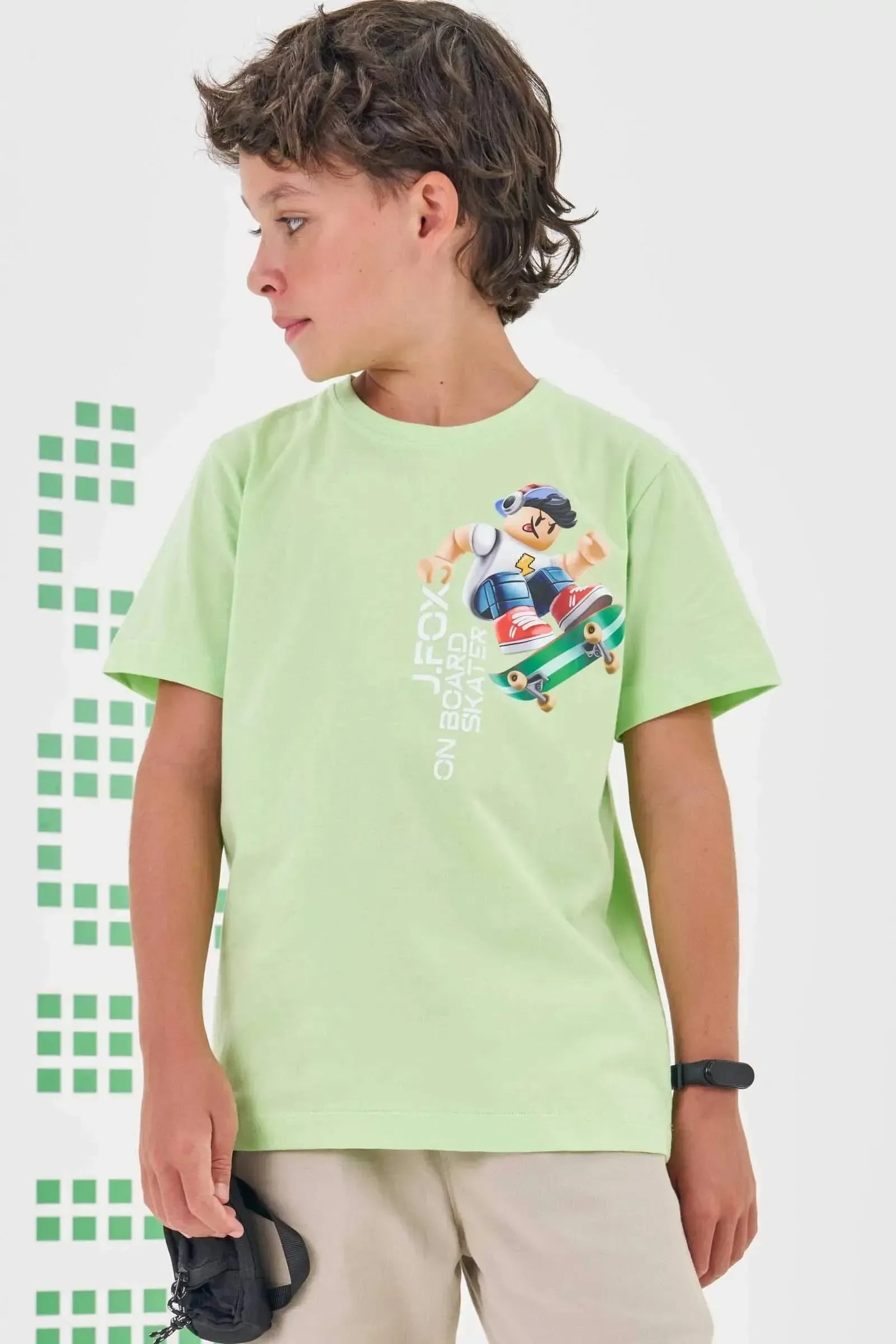 Camiseta em Meia Malha 86319 Johnny Fox Teen Menino