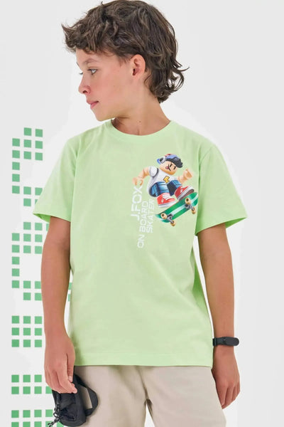 Camiseta em Meia Malha 86319 Johnny Fox Teen Menino