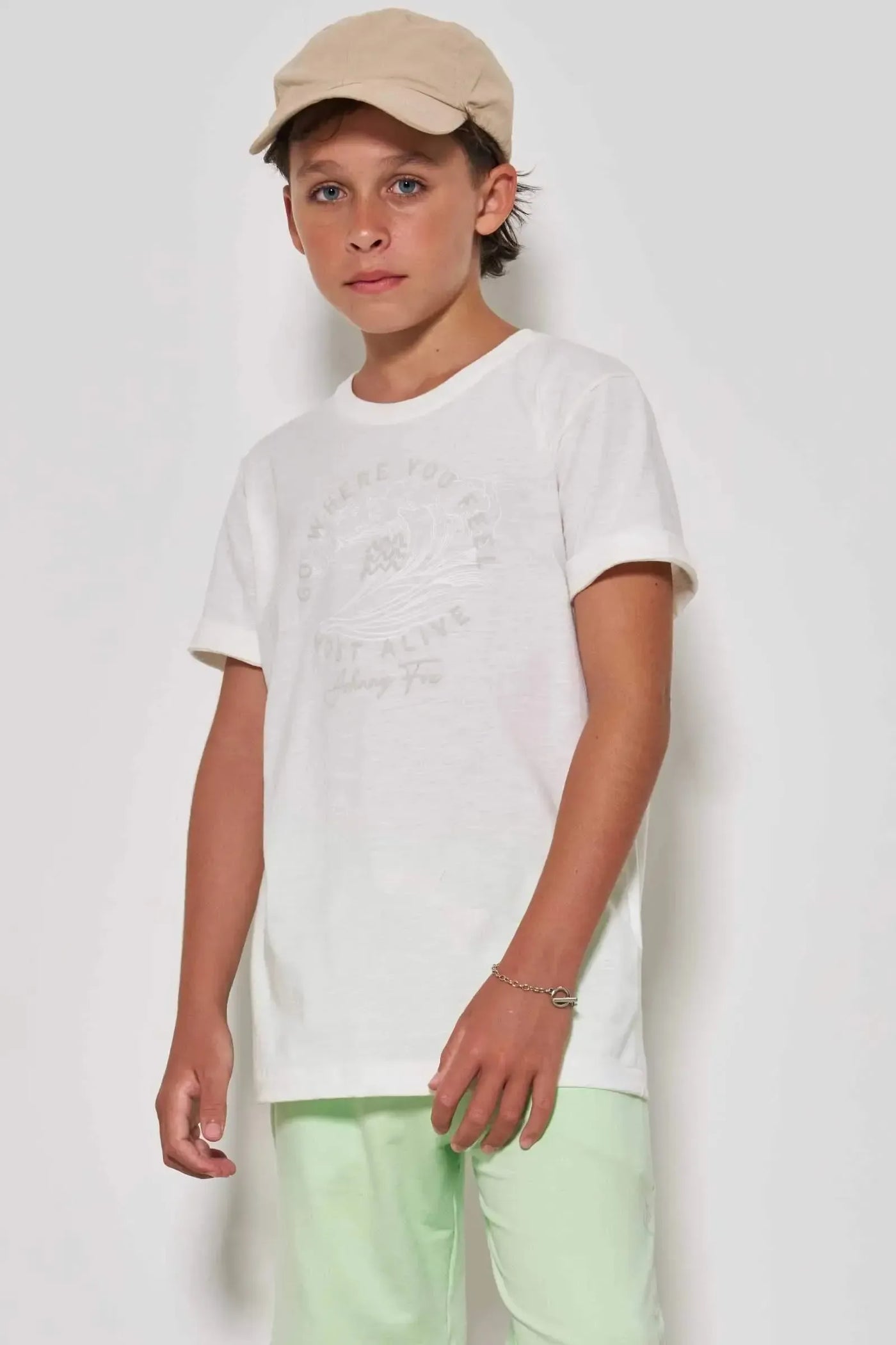 Camiseta em Meia Malha Flamê 86830 Johnny Fox Teen Menino