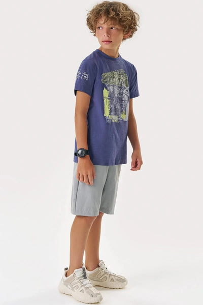 Camiseta em Meia Malha Flamê 88611 Johnny Fox Teen Menino