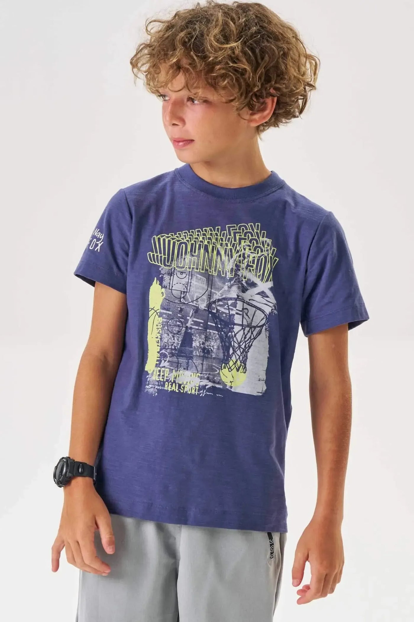 Camiseta em Meia Malha Flamê 88611 Johnny Fox Teen Menino