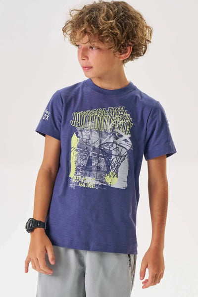Camiseta em Meia Malha Flamê 88611 Johnny Fox Teen Menino