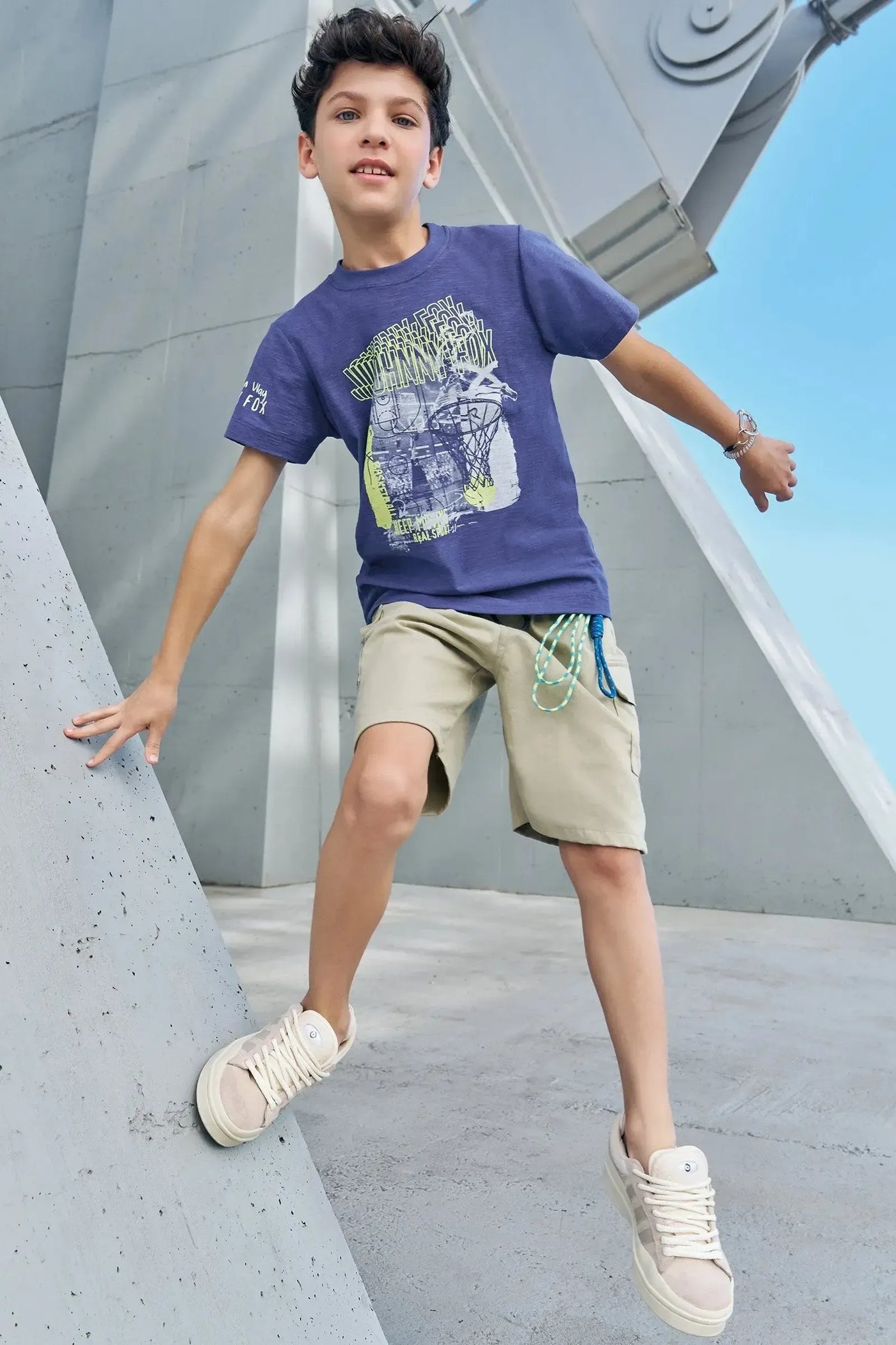 Camiseta em Meia Malha Flamê 88611 Johnny Fox Teen Menino