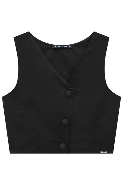 Colete Cropped em Alfaiataria Amore 86533 Lilimoon Teen Menina