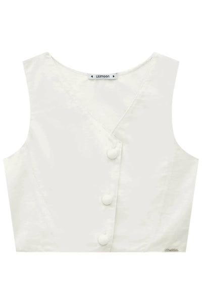 Colete Cropped em Alfaiataria Amore 86533 Lilimoon Teen Menina