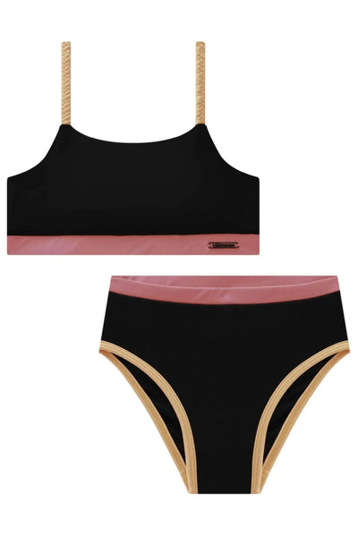 Conjunto de Biquíni com Top e Calcinha em Malha UV Dry 50+ 87841 Lilimoon Teen Menina