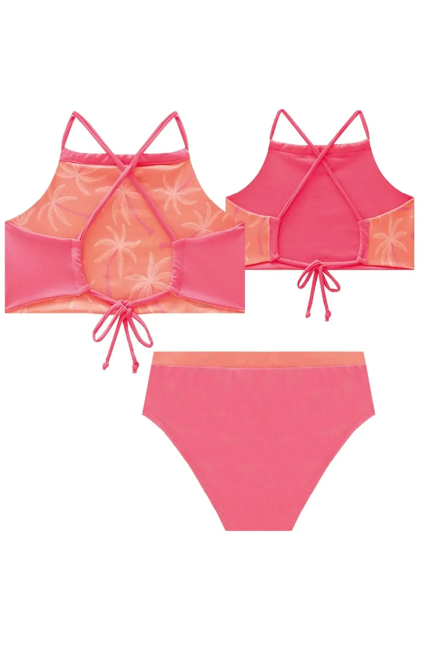 Conjunto de Biquini Reversível e Calcinha Tradicional em Malha UV 50+ 87998 Vic&Vicky Teen Menina