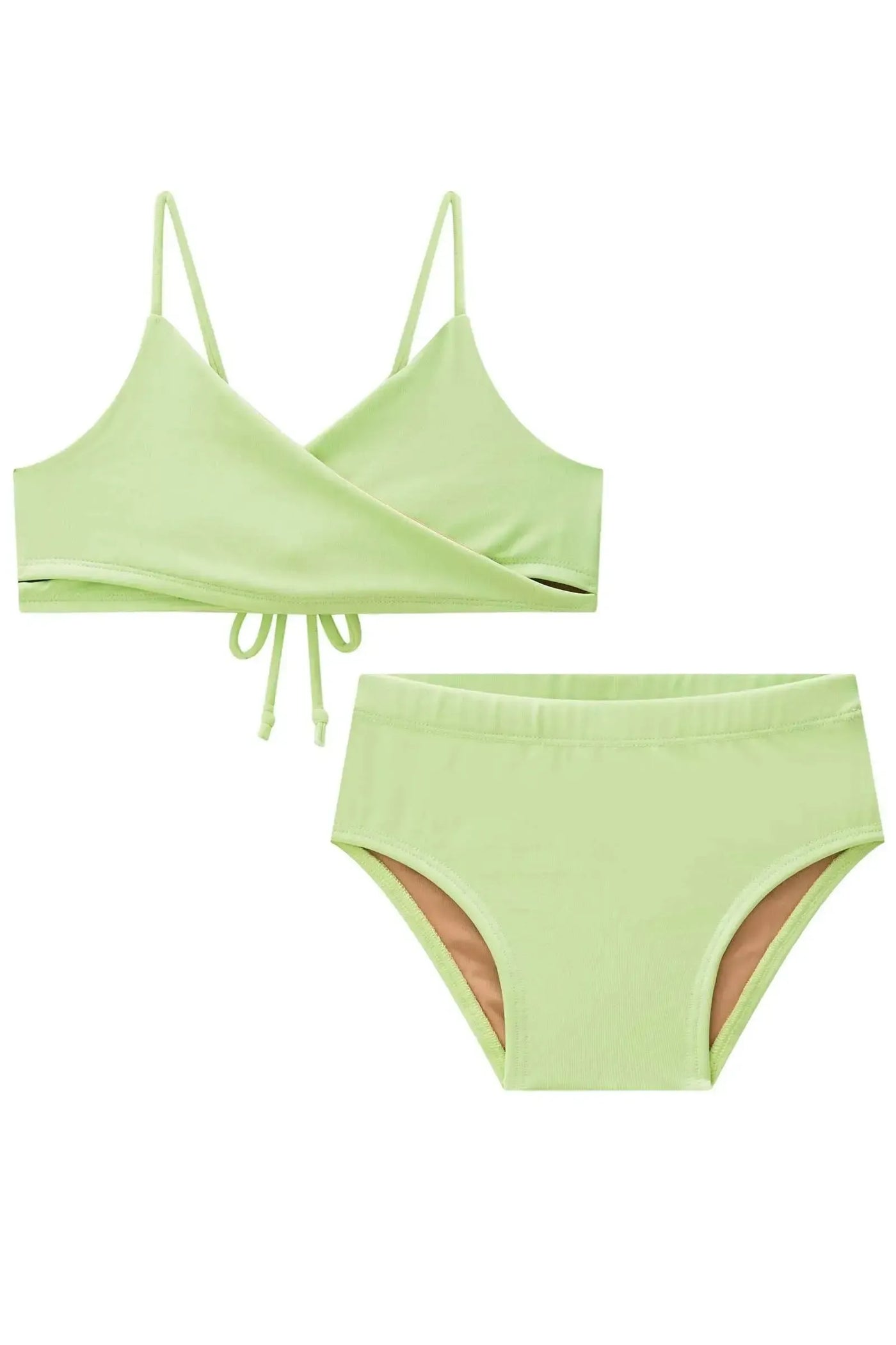 Conjunto de Biquini Top Transpassado e Calcinha Tradicional em Malha Poliamida UV 50+ 87996 Vic&Vicky Teen Menina