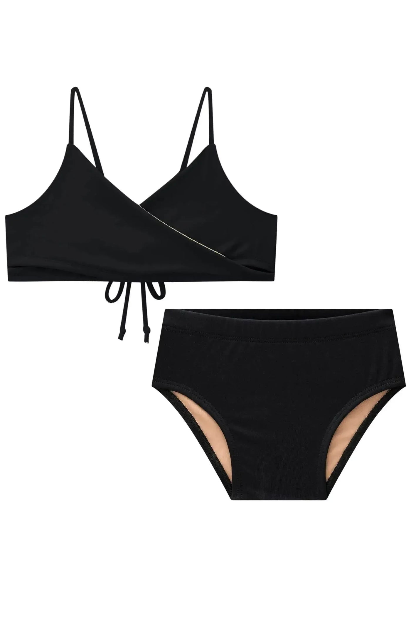 Conjunto de Biquini Top Transpassado e Calcinha Tradicional em Malha Poliamida UV 50+ 87996 Vic&Vicky Teen Menina