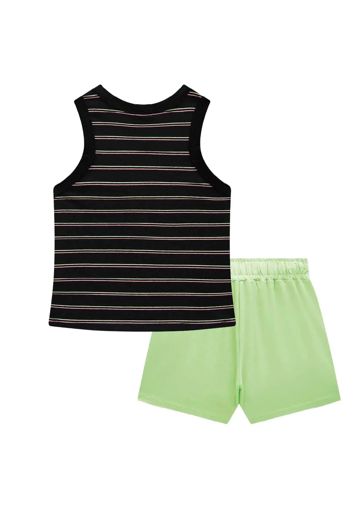 Conjunto de Blusa Boxy em Cotton e Short Saia em Molevisco 86716 Vic&Vicky Teen Menina