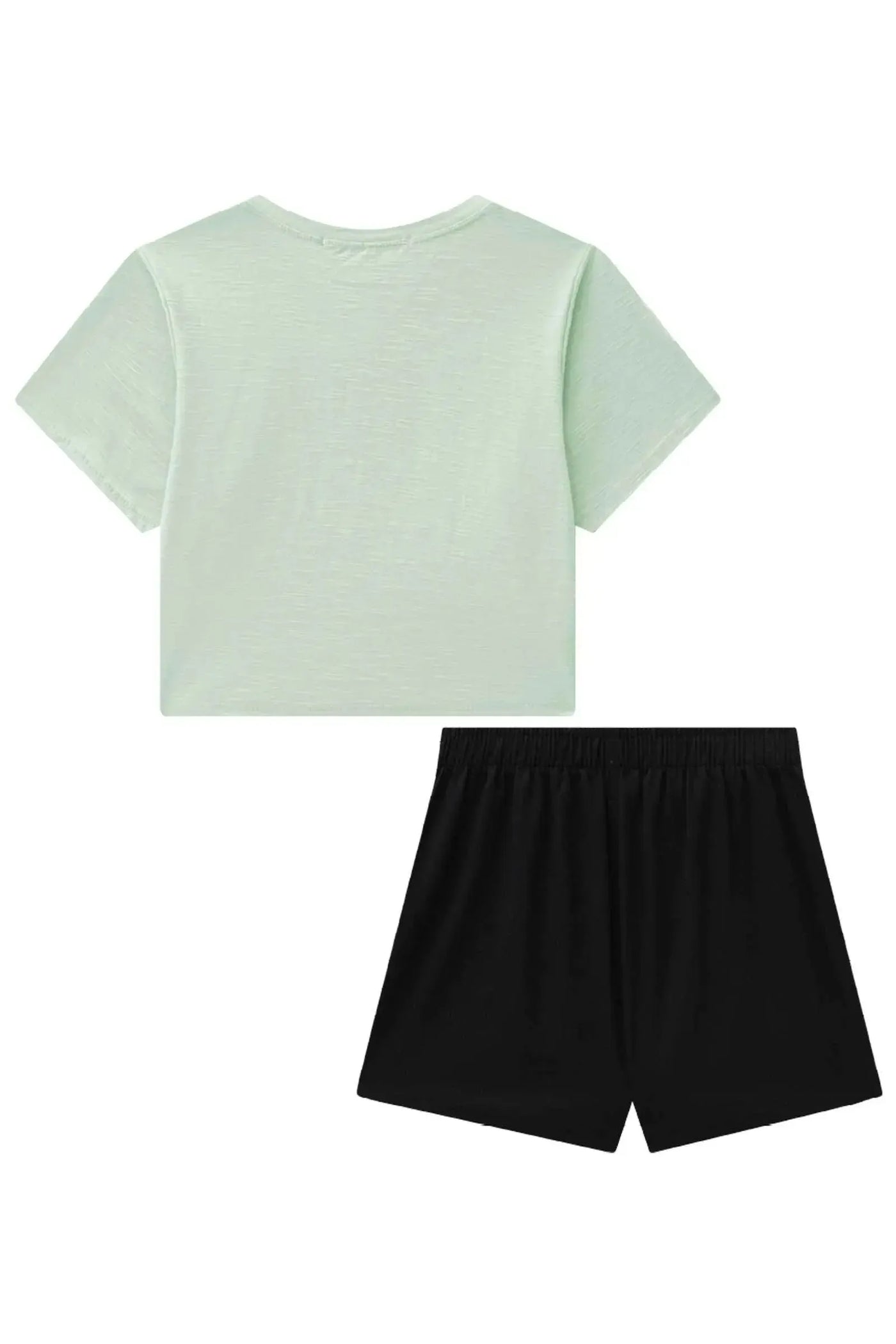 Conjunto de Blusa Boxy Over em Malha Flamê e Short Saia em Sarja com Elastano 88801 Lilimoon Teen Menina