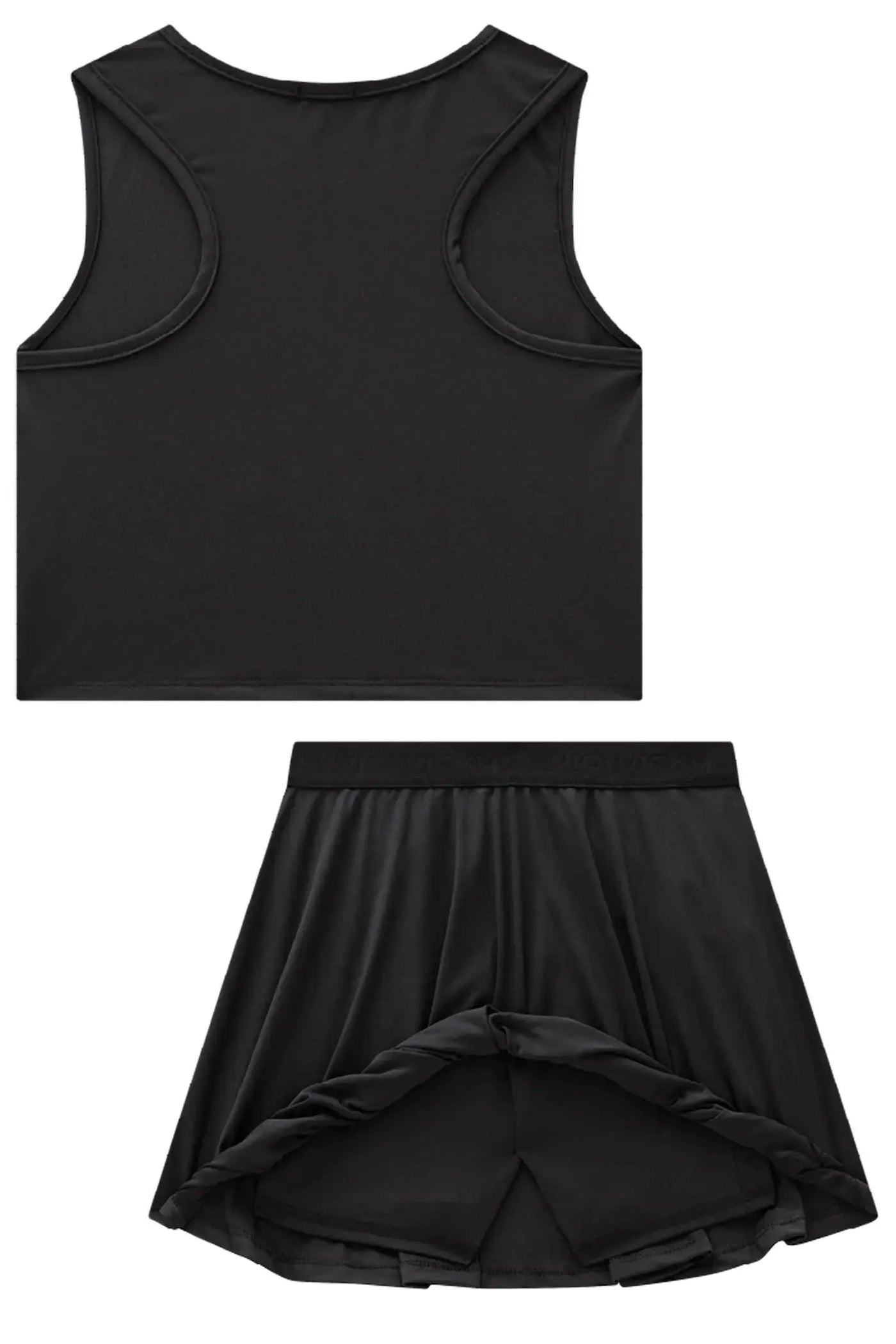 Conjunto de Blusa Cropped e Saia com Shorts Embutido em Malha UV 50+ 87098 Vic&Vicky Teen Menina