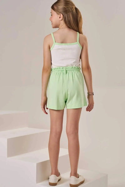 Conjunto de Blusa em Canelado Liz e Shorts em Molevisco 87460 Lilimoon Teen Menina