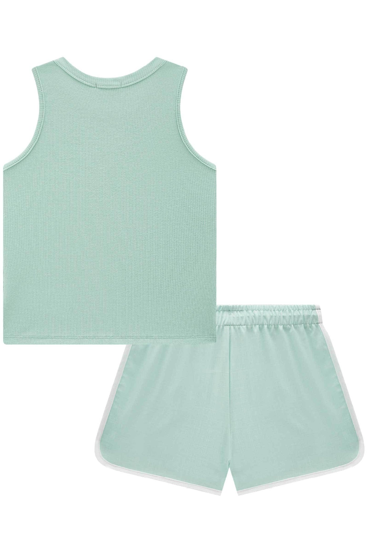 Conjunto de Blusa Regata em Canelado e Shorts em Nylon com Elastano 82696 Vic&Vicky