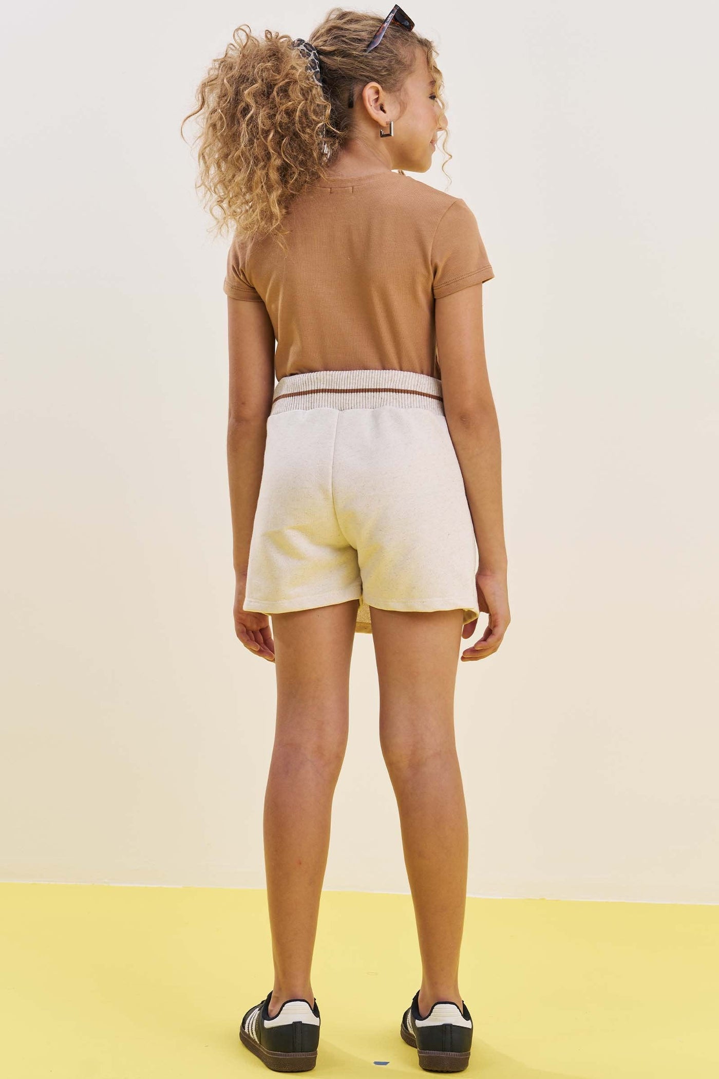 Conjunto de Busa Baby Look Cropped em Cotton e Short Saia em Moletom 85176 Vic&Vicky Teen Menina