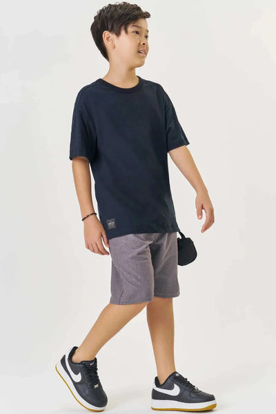 Conjunto Teen Menino de Camiseta em Meia Malha e Bermuda em Cotton Jeans com Elastano 82151 Johnny Fox