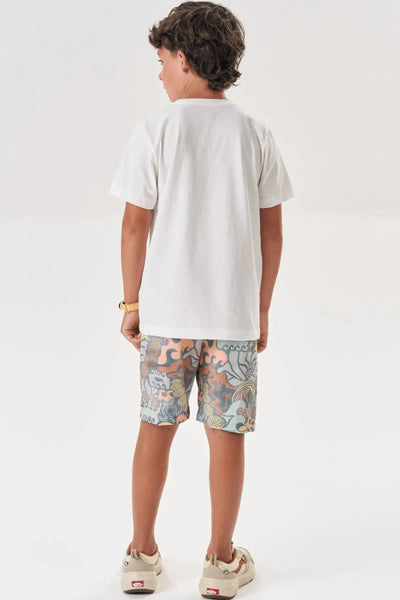 Conjunto de Camiseta em Meia Malha e Bermuda em Nylon Ergonomic com Elastano 88284 Johnny Fox Teen Menino