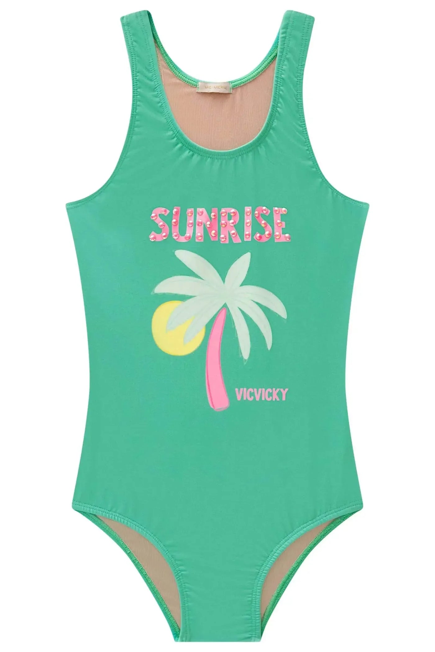 Maiô em Malha UV 50+ 87887 Vic&Vicky Teen Menina