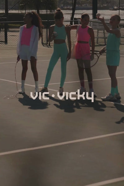 Conjunto de Vestido e Shorts Biker em Malha UV 50+ 84654 Vic&Vicky Teen Menina