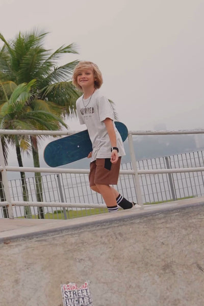 Conjunto de Camiseta em Meia Malha e Bermuda em Moletwill com Elastano 85067 Johnny Fox Teen Menino