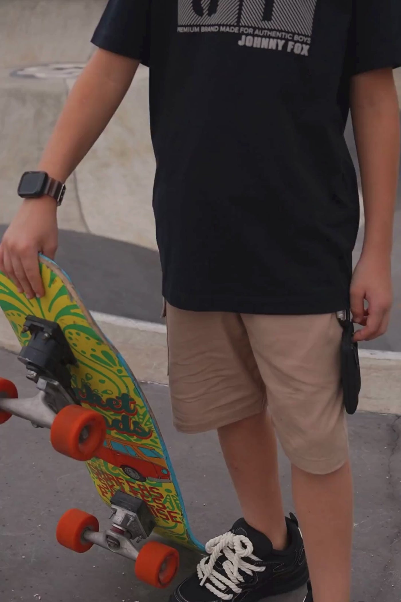 Bermuda em Linho Santorine com Elastano 84131 Johnny Fox Teen Menino