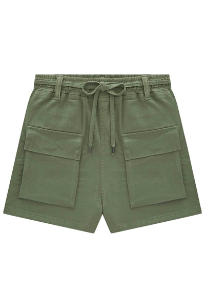 Shorts Cintura Alta em Sarja com Elastano 77796 Vic&Vicky