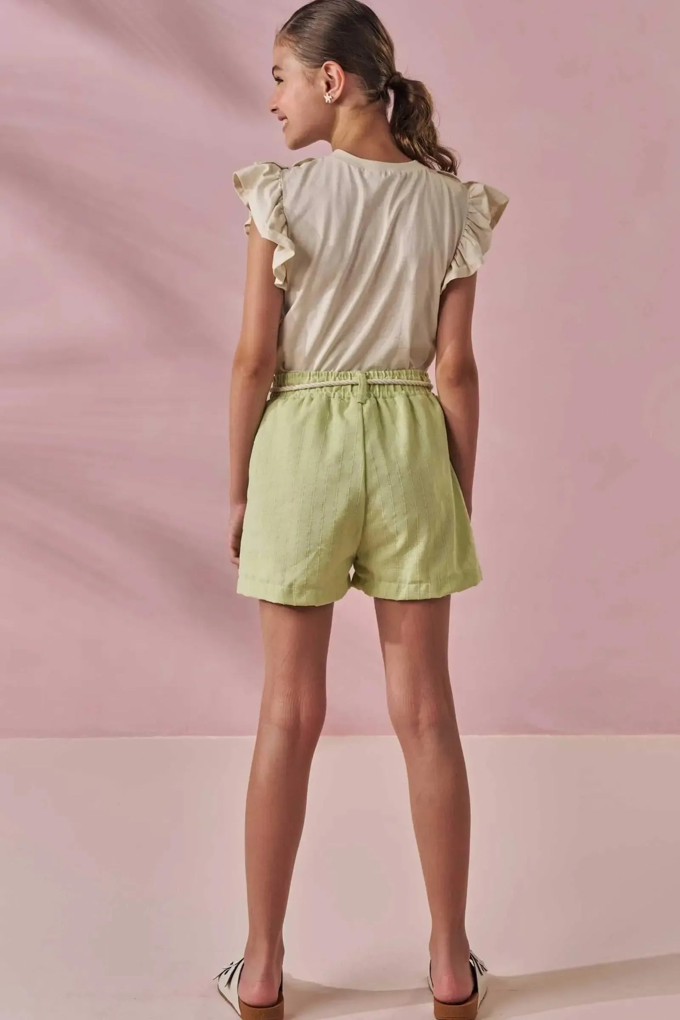 Shorts em Linho Milano 87577 Lilimoon Teen Menina