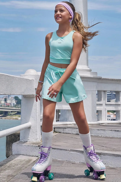 Shorts em Malha UV 50+ 86922 Vic&Vicky Teen Menina