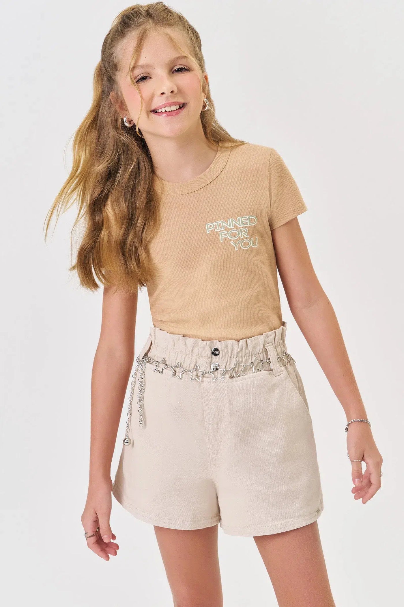 Shorts Teen Menina em Sarja com Elastano 80755 Lilimoon